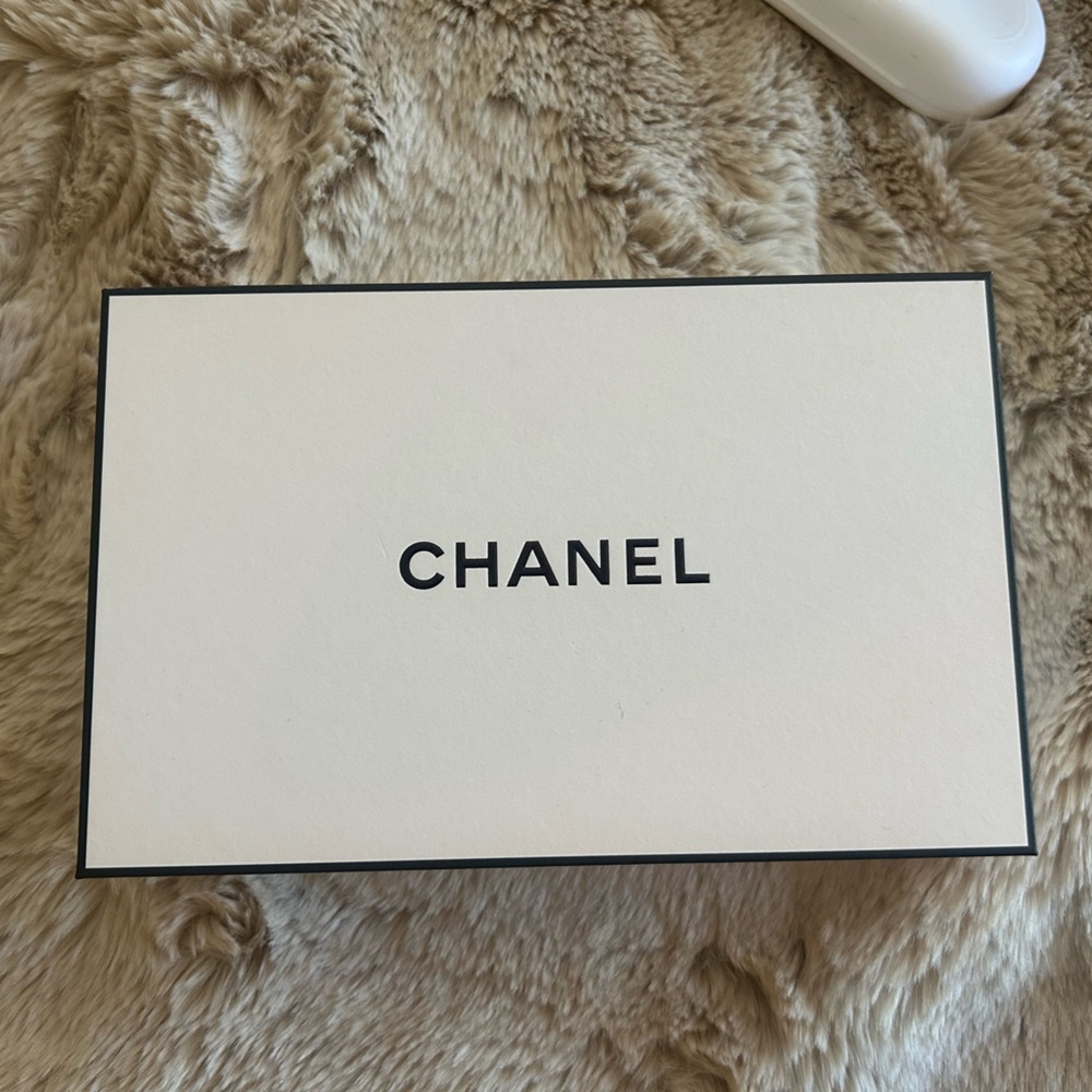 CHANEL Ivory Box with Black Trim